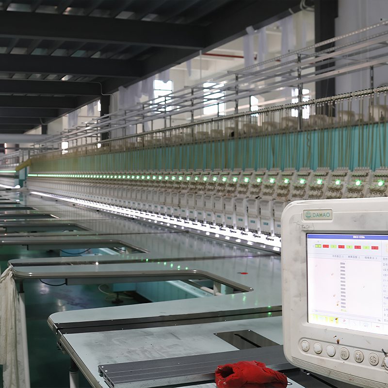 Embroidery fabrics manufacturing machines in YiTuo factory