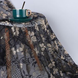 Black Ivory Wedding Lace Fabric Vintage Lace Party Event Decoration Classic Lace Tablecloth