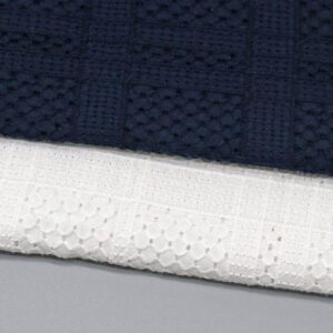 Factory Wholesale Cotton Fabric 100% Cotton Dark Blue Embroidered Fabric for Garment
