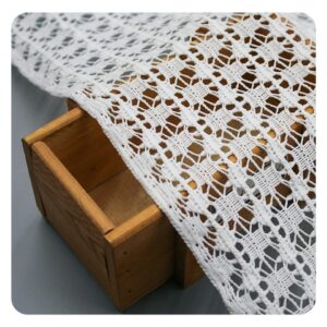 New Design Customized Plaid 100% Polyester Soft Net Crochet Lace Fabric for Home Textile