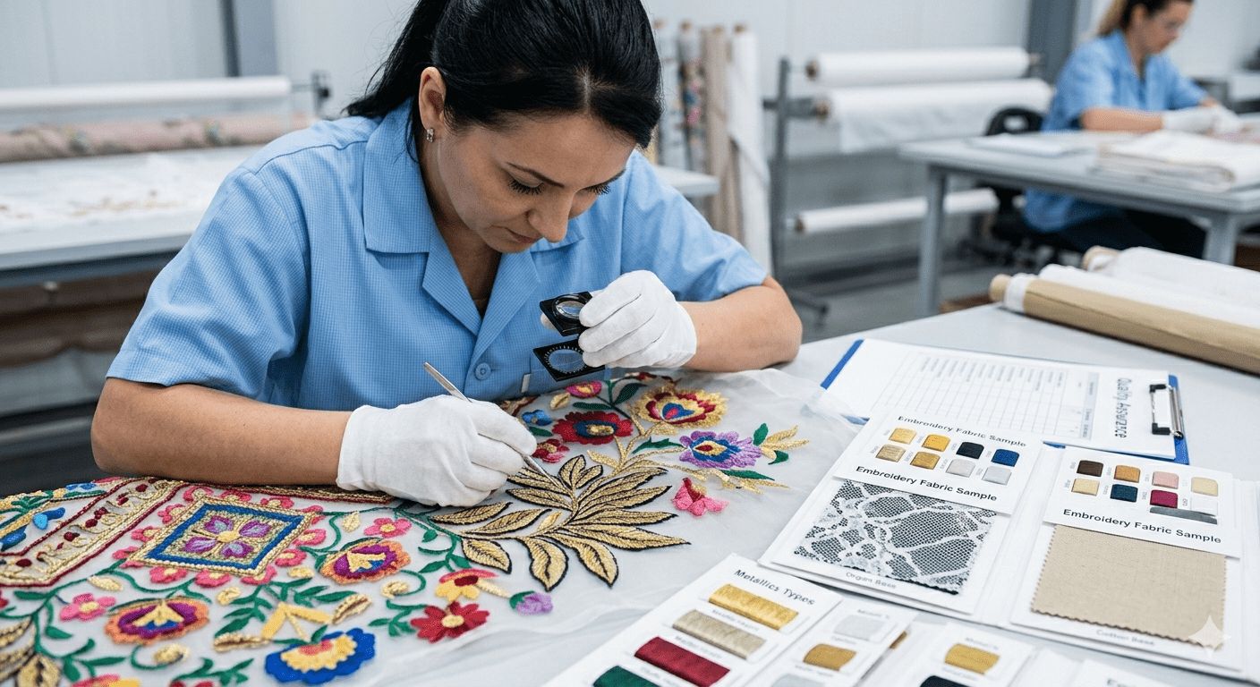Embroidery Fabric Production Process | Free Samples from Manufacturer
