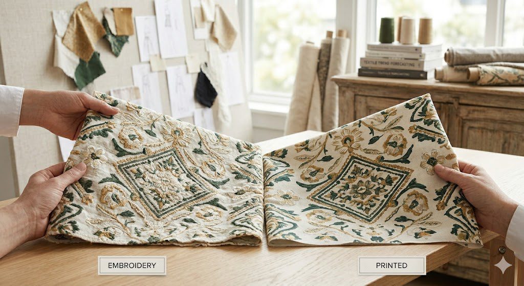 Embroidery Fabric vs Printed Fabric | B2B Textile Comparison