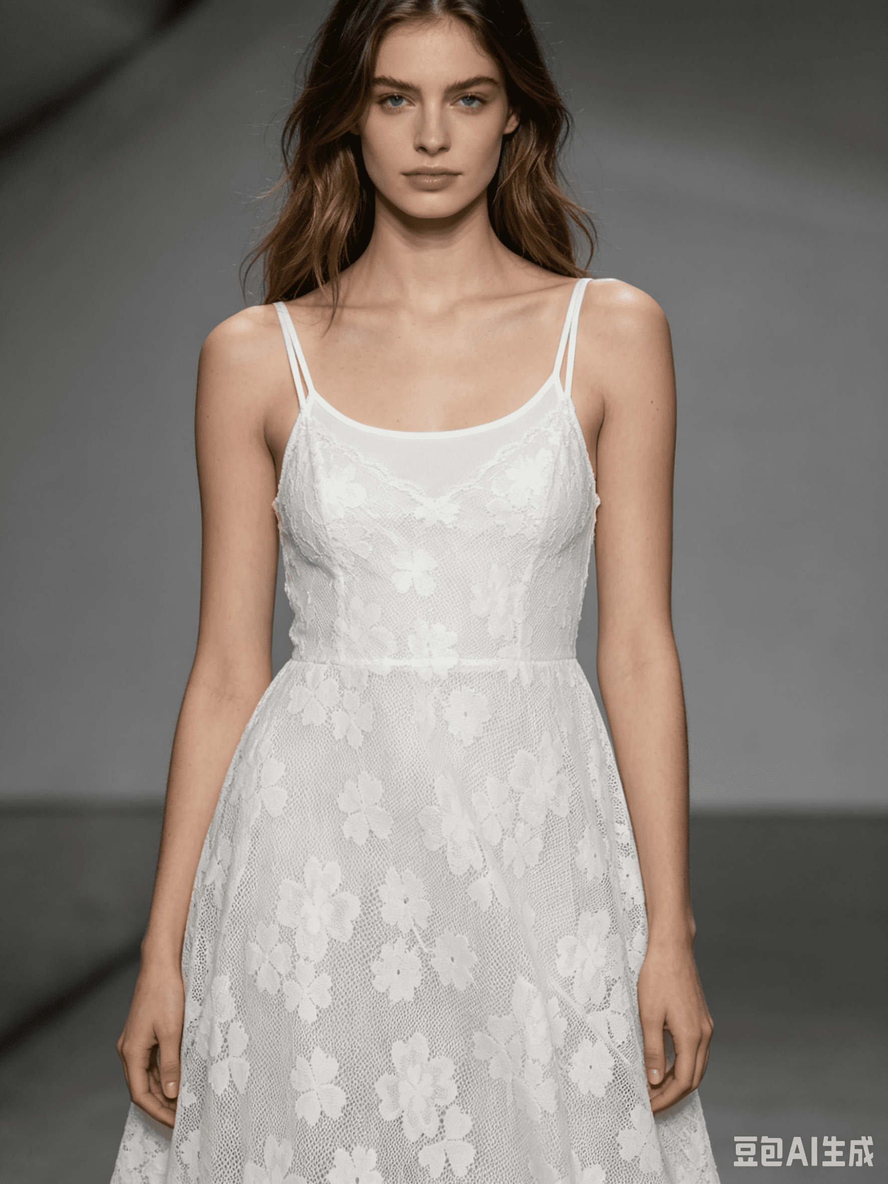 White Floral Stretch Lace Fabric for Couture | SKU HY-045575 8 White Floral Stretch Lace Fabric for Couture