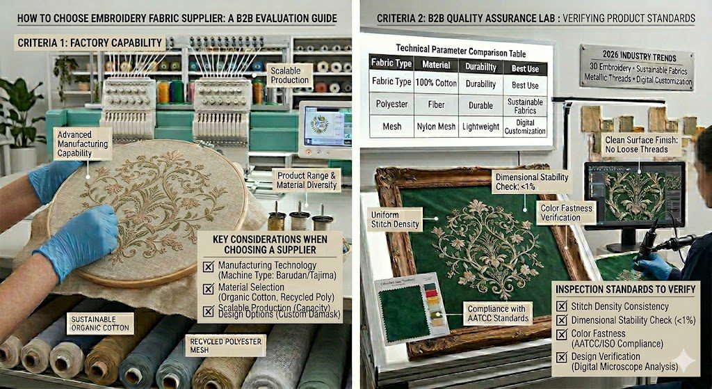 How to Choose Embroidery Fabric Supplier | Expert Criteria