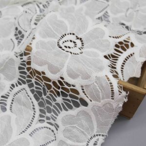 Ivory Floral Lace Fabric