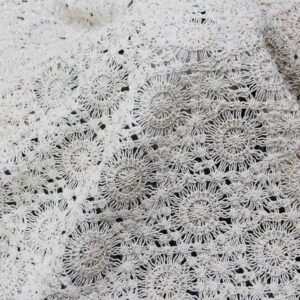 Off-White Crochet Lace Fabric