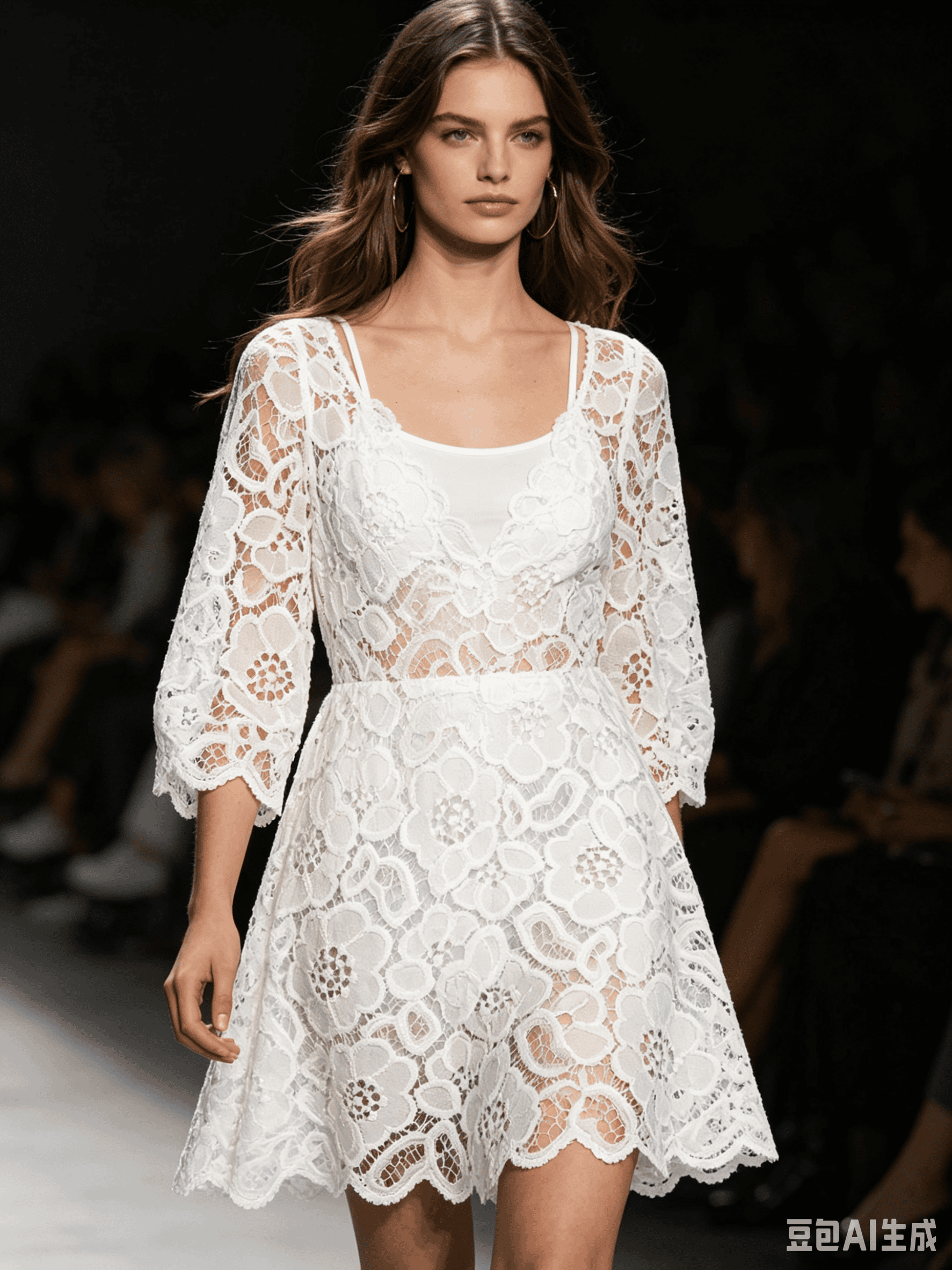 Luxury Off-White Floral Guipure Lace Fabric | SKU HY-53210