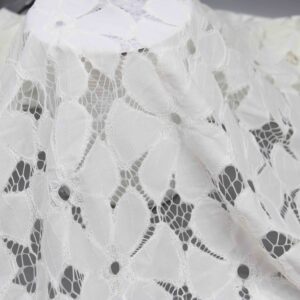 Premium White Floral Guipure Lace Fabric | SKU HY-53208