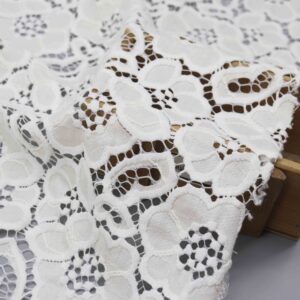 Luxury Off-White Floral Guipure Lace Fabric | SKU HY-53210