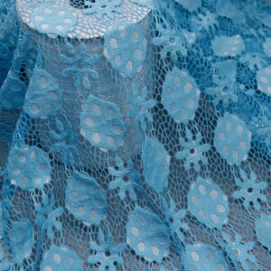 Turquoise Floral Nylon Lace