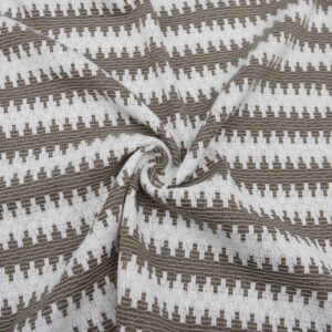 Poly Cotton Jacquard Fabric | Textured Geo Knit Fabric