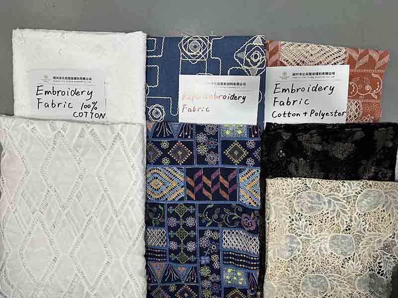 regular embroidery lace fabric sample pack from YiTuo embroidery