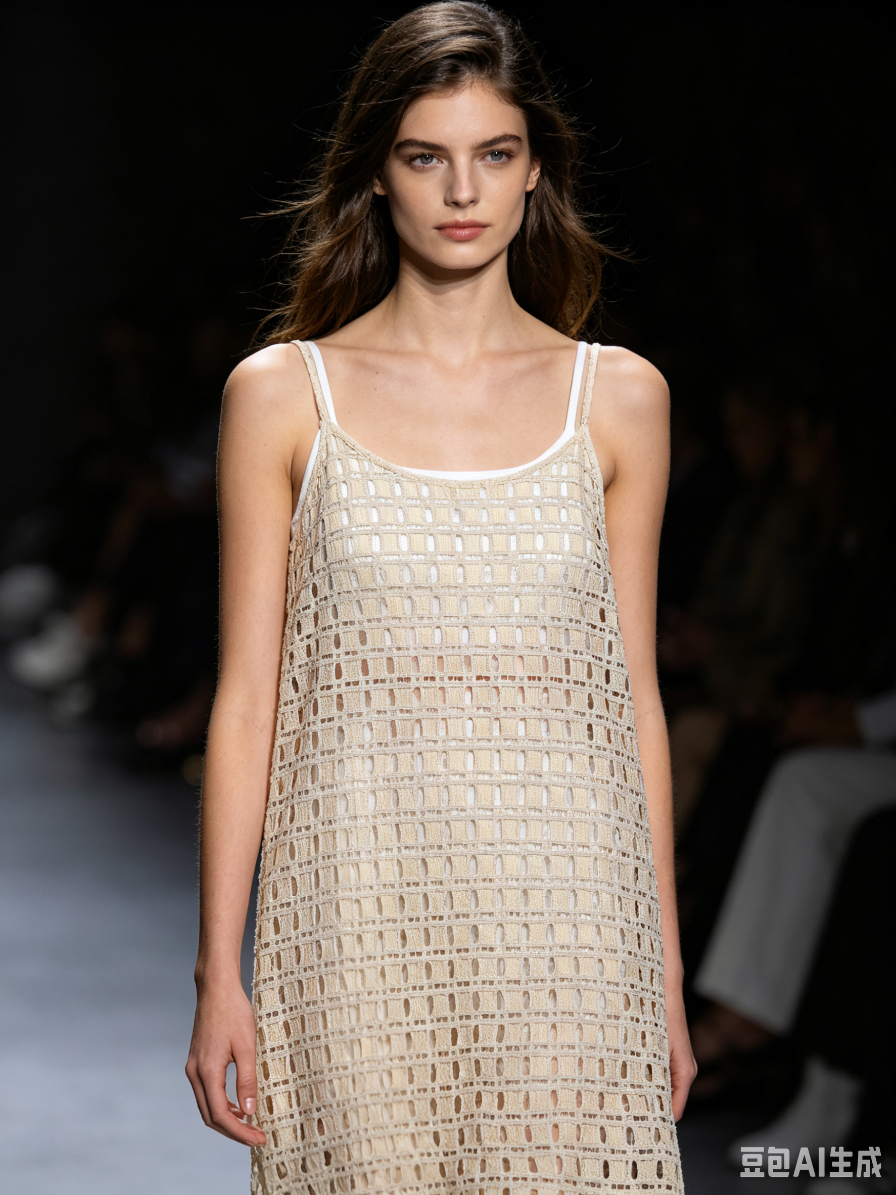 Gold Metallic Mesh Geometric Fabric