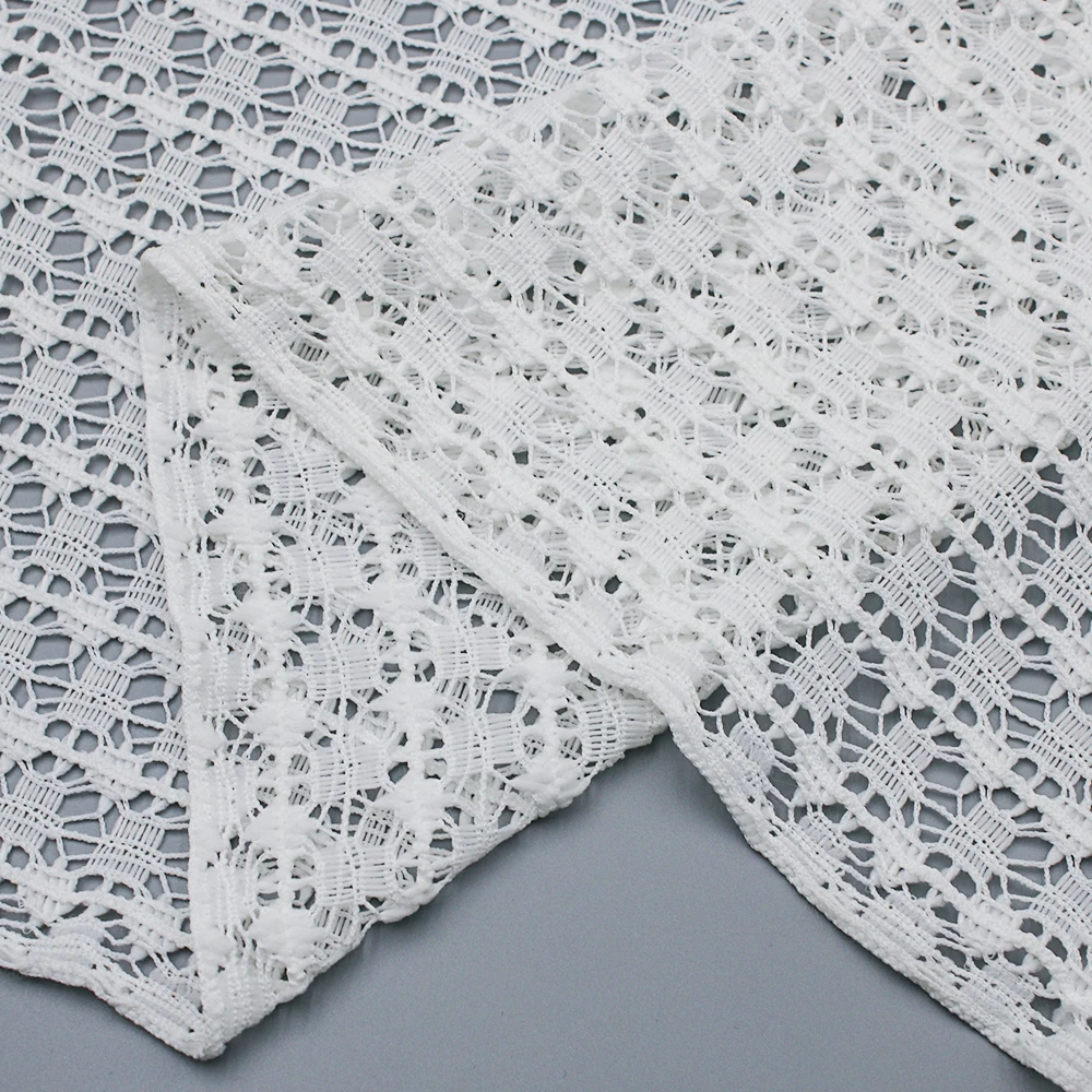New Design Customized Plaid 100% Polyester Soft Net Crochet Lace Fabric for Home Textile 12 1489bdbe460fe2f90712762ef9a9ad49