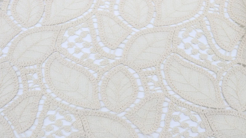 New Arrival Net Polyester Cotton Fabric Flower African Embroidery Guipure Lace Fabric for Dress
