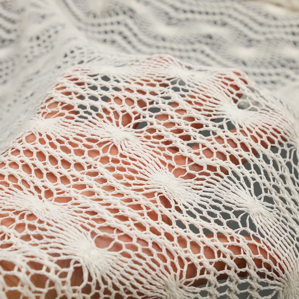 New Arrival Customized Tulle Luxury 100% Cotton Soft Crochet Lace Fabric for Dress 12 New Arrival Customized Tulle Luxury 100% Cotton Soft Crochet Lace Fabric for Dress