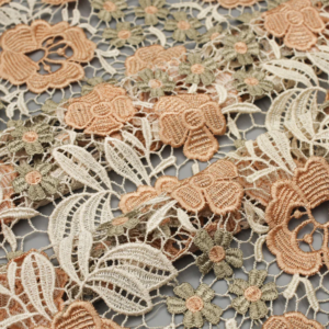 New Design Florals Polyester Water Soluble Cord Lace African Lace Guipure Fabric for Dress