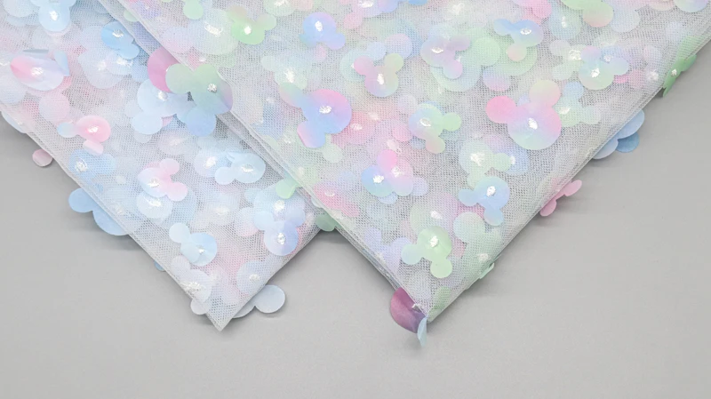 Custom Fancy 3d Lace Fabric Fashion Print Animal Net Lace Fabric for Dress