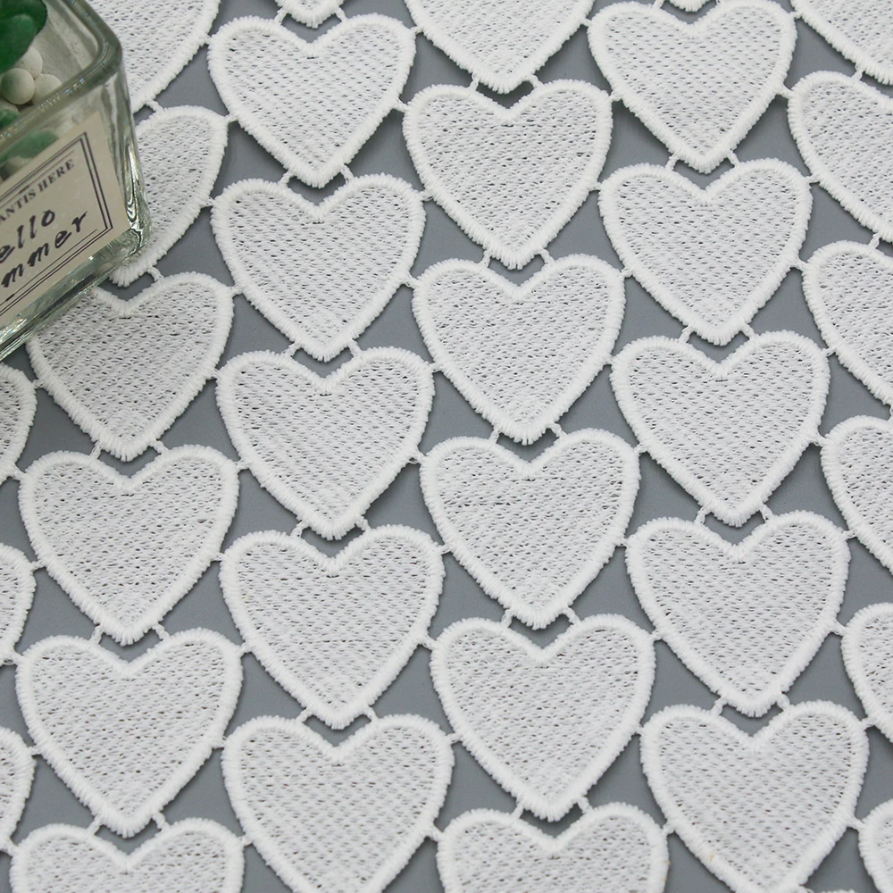 Best Selling Water Soluble Guipure Lace Fabric Embroidery White Luxury Lace Fabric for Garment