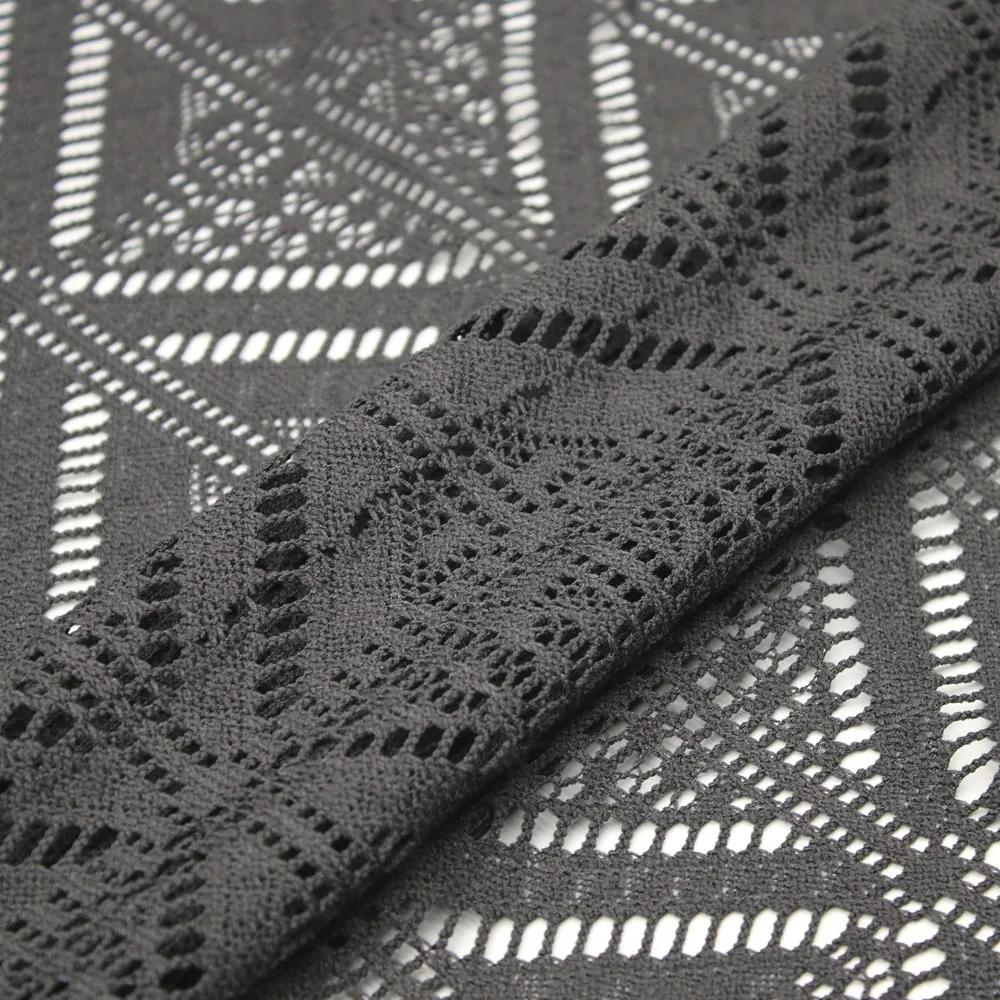 Manufacturer Wholesale Black Net Crochet Lace Fabric for Garment Dress 13 46f3f8444c984794564c3e98fa6d06c7