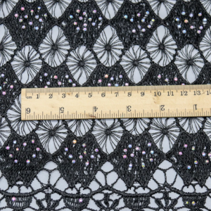 Manufacturer Wholesale Jacquard Woven Fabric Eco-Friendly White & Orange with Eyelet Embroidery Custom-Size for Dress Bag Making