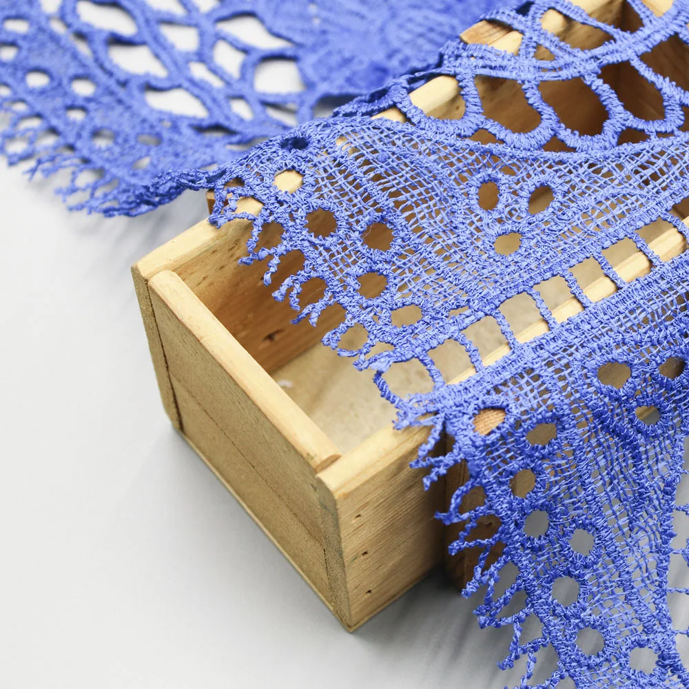 New Design Net 100% Polyester Fabric Guipure Cord Lace African Lace Water Soluble Fabric for Dress