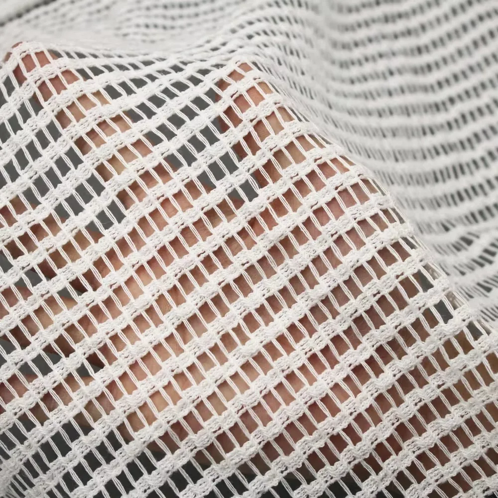 Hot Selling Luxury Stretch Crochet Lace Fabric – 145cm Wide Net Mesh Fabric for Bodycon Dresses, Fashion Garments & Evening Wear