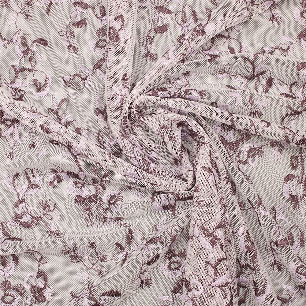 New Design Mesh Embroidery Luxury Lace Fabric pink French Lace Wedding Dress Fabric for Woman Clothing