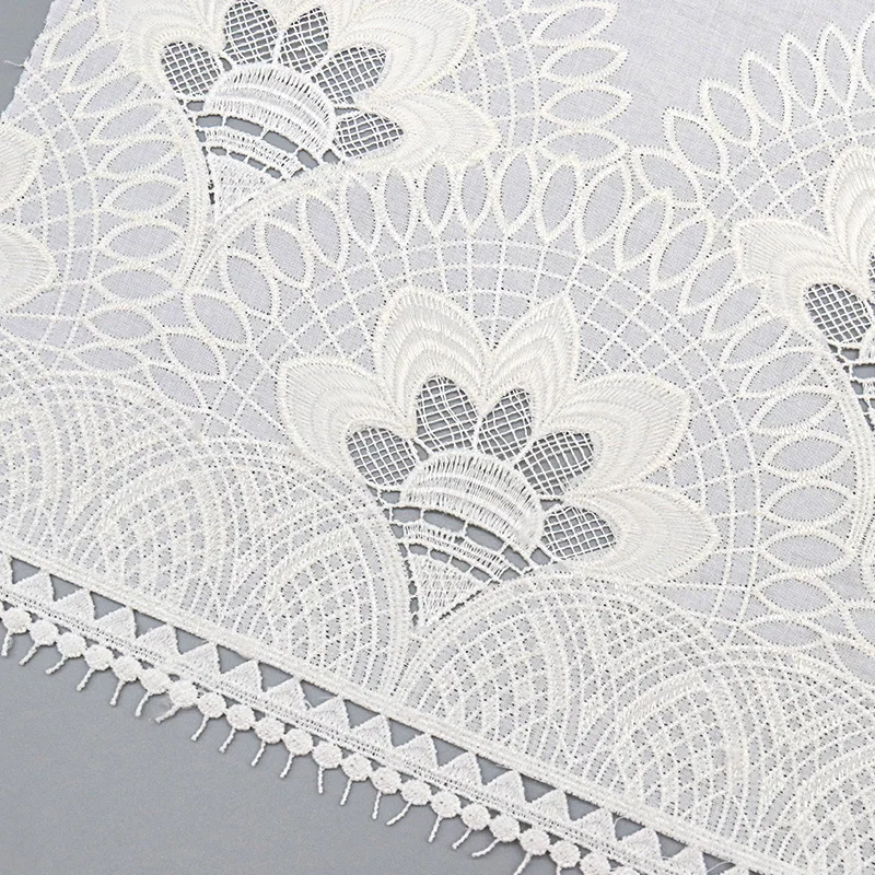 Factory Wholesale Eyelet Embroidery Tulle Fabric Polyester Cotton swiss Lace Fabric for Dress