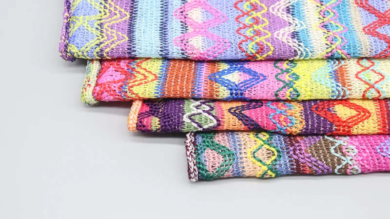 Promotional Top Quality Mesh Lace Fabric Multicolor Lace Crochet Fabric for Clothing