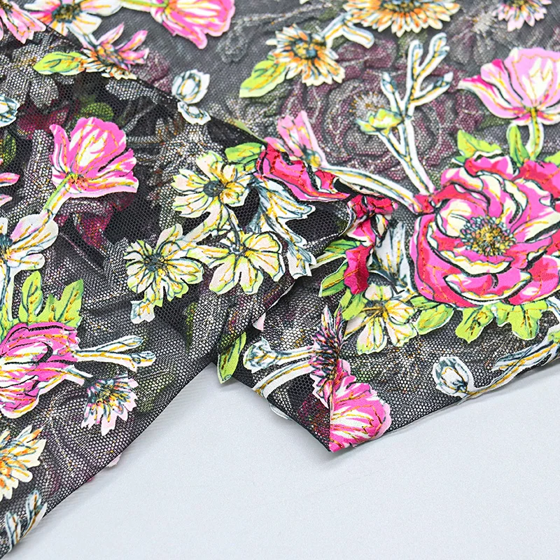 Hot Selling Selling Embroidered Fabric Polyester Flower Rose Bridal Lace Fabric for Women Clothing 12 d82c1b1160805613e555bafed76bfcd3